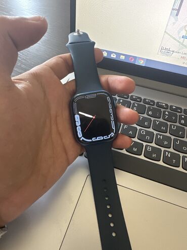 akıllı saat apple voc: Б/у, Смарт часы, Apple, Сенсорный экран, цвет - Синий