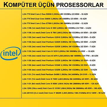 Prosessorlar: Kompüter üçün Prosessorlar ⭐LGA 775 İntel Core 2 Duo E6550 2,33Ghz 4M — 2