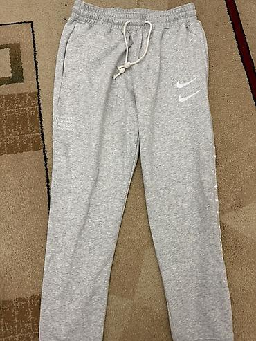 nike tech flecee: Новые !Серые спортивные брюки Nike Swoosh - Материал: мягкий трикотаж — 2