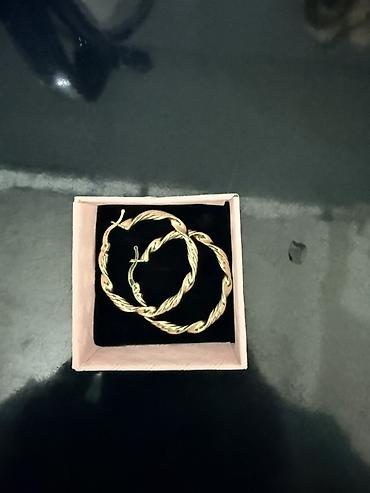 Серьги-кольца, жёлтое золото 585 пробы 2,75гр - Форма: классические