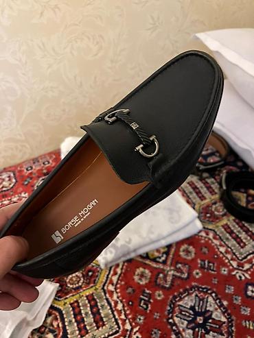 Ayaqqabılar: Borse Mogan kişi loafers ayaqqabısı - Rəng: qara - Üst material — 1