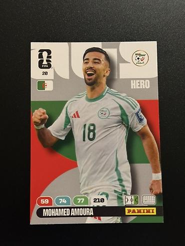 İncəsənət və kolleksiyalar: Mohamed Amoura 🇩🇿 Panini Adrenalyn XL FIFA World Cup 2026 kolleksiya — 1
