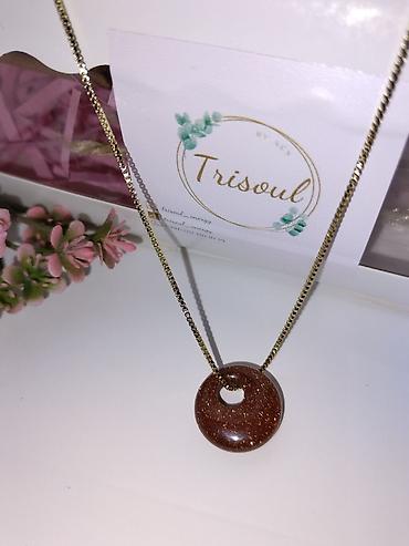 Bijuteriya: Trisoul brendindən təbii daş asqılı boyunbağılar - Model: dairəvi — 1