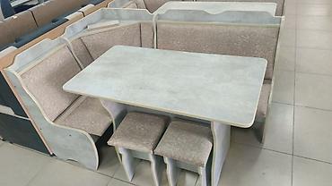 silver kitchen: Кухонный мягкий уголок, Новый, В рассрочку, Дерево, цвет - Серый — 6
