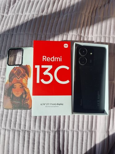 чехол редми 7а: Xiaomi, Redmi 13C, Б/у, 128 ГБ, цвет - Черный, 2 SIM