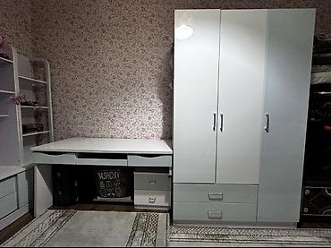 стол офис: Детская гарнитура, Б/у, Для девочки, цвет - Белый, Самовывоз — 3