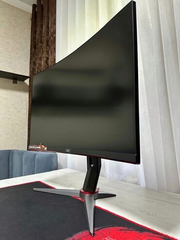 стикеры на ноутбук: 27" Игровой монитор AOC CQ27G2 🟥⬛ CURVED BLACK 🙌 📌 Агрессивный дизайн