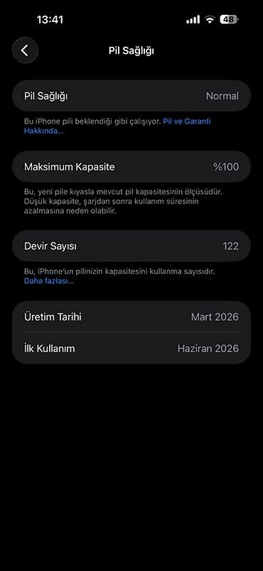 damla su filteri: IPhone 17 Pro Max, 256 GB, Gümüşü, Face ID — 7