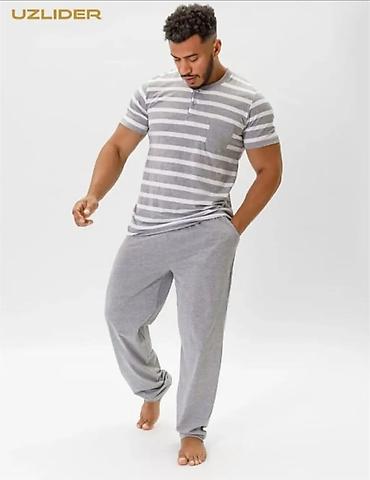 лоферы бу: Мужской домашний костюм, 3XL, Новый, цвет - Серый, Самовывоз, Платная доставка — 4