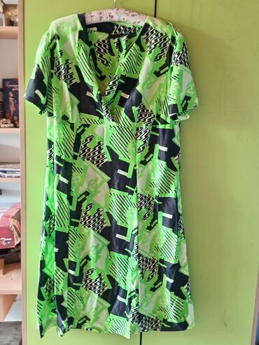 haljine zelene boje: 3XL (EU 46), bоја - Zelena, Večernji, maturski, Kratkih rukava
