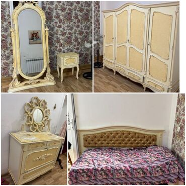Masa və oturacaq dəstləri: İkinəfərlik çarpayı, Dolab, Termo, 2 tumba, Rumıniya, İşlənmiş