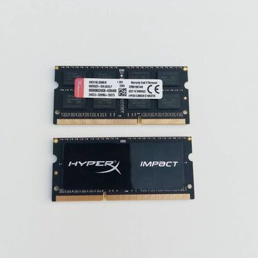 Operativ yaddaş (RAM): Operativ yaddaş (RAM) HyperX, 8 GB, 1600 Mhz, DDR3, Noutbuk üçün, Yeni — 5