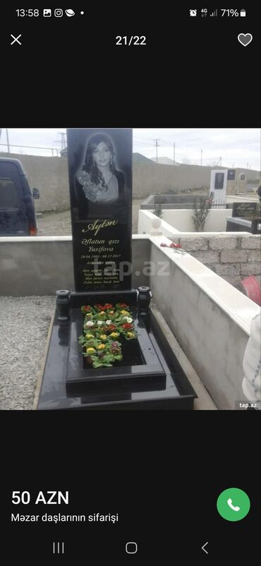 Başqa xidmətlər: ?qəbir daşı işi._hər növ də istənilen formada -da lalafo.az — 22 Başqa xidmətlər: ?qəbir daşı işi._hər növ də istənilen formada — 22
