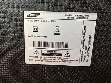 Elektronika: Samsung LED TV – Model: UE40H5270AU (40") - Ekran: 40 düym, LED - — 3