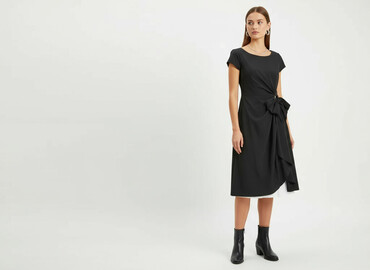 czarne sukienki modna kiecka: Solar, Sukienka damska, rozmiar L