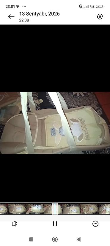 uşaq arabası üçün konvert: Beşik tipli körpə daşıma çantası - Rəng: bej/şampan tonları - Üst — 3