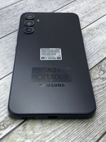айфон в рассрочку алматы без банка без первоначального взноса: Samsung Galaxy A34 5G, Колдонулган, 128 ГБ, түсү - Кара, 2 SIM