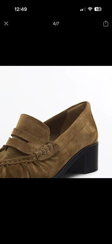 волосы на заколка: Лоферы, 37, Massimo Dutti, Новый, цвет - Коричневый — 5