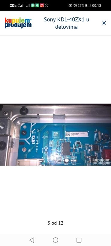 Aksesoari za TV i video: Sony KDL-40ZX1 u delovima SONY - DRIVER - A1566739A, 1-878-249-11 — 3