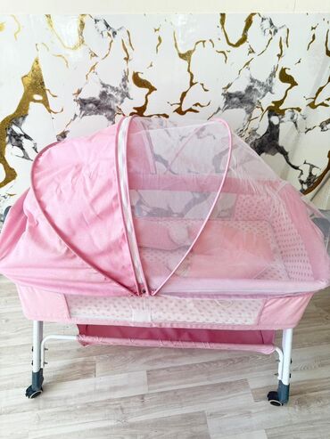 автоматическая люлька качалка цена: Детская кроватка розового цвета