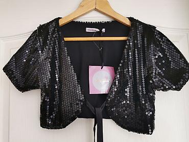 koli: Crni bolero sa šljokicama – Miss Miss by Valentina - Kratak — 1