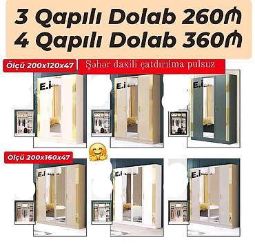 Dolablar: Dolab yeni qarderob paltar dolabı güzgülü — 1