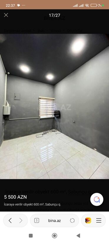 Binalar: İcarəyə obyekt – 600 m², Sabunçu q. - İki mərtəbəli, fasadı daş üzlü — 4