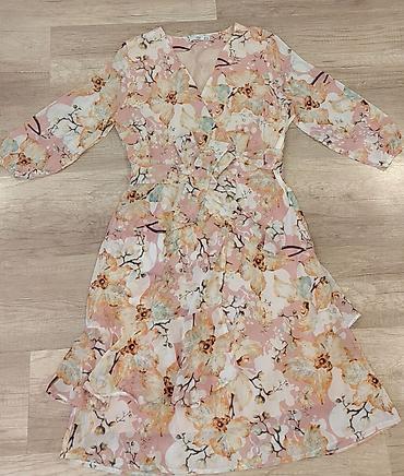 outlet: ✨ Zərif Gül Naxışlı Şifon Don ✨ 👗 Ölçü: S (36) 🎨 Rəng və Stil — 1