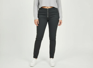 spodnie z szerokimi nogawkami h m: H&M Divided, Spodnie materiałowe damskie, rozmiar XL