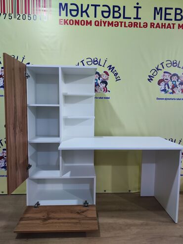 Uşaq masaları: Oğlan və qız üçün, Yeni, Siyirməli, Yazı masası, Stulsuz — 21