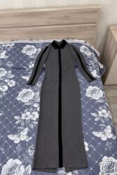 короткое трикотажное платье с длинным рукавом: Вечернее платье, Классическое, Длинная модель, Трикотаж, С рукавами, Стразы, M