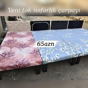 Çarpayılar: Təzə çarpayılar. 1 nəfərlik çarpayılar 65manat. 2 nəfərlik taxt — 2