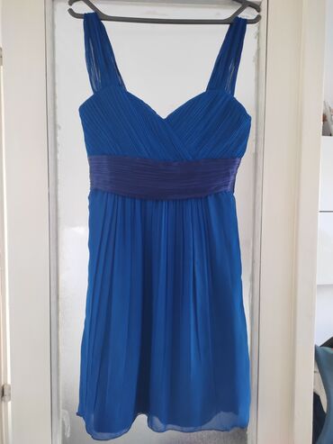 lepršave haljine za punije: M (EU 38), color - Blue, Evening, With the straps