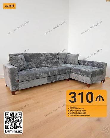 Ev və bağ: Künc divan – La Mini - Ölçülər: 240 × 150 sm - Mexanizm: Açılan — 1