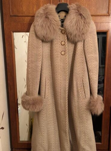 женские классические пальто: Пальто 5XL (EU 50), цвет - Бежевый