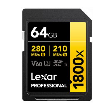 Digər foto və video aksesuarları: Lexar Gold series SDXC 64GB 1800x. Lexar Professional yaddaş