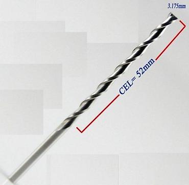 baterijski: DVOPERO GLODALO PRIHVAT I VRH 3,175MM REZ 52MM | Dvopero karbidno — 1