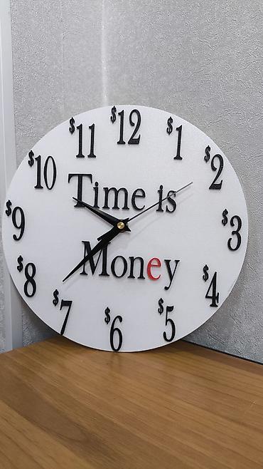 Настенные декоративные часы «Time is Money» — кастомная ручная работа