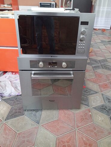 soyuducu metbex: Duxovka Hotpoint-Ariston, Elektrik, rəng - Boz, Quraşdırılan, İşlənmiş