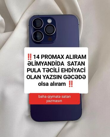 apple 12pro: IPhone 14 Pro Max, 256 GB, Alpine Green, Zəmanət, Simsiz şarj, Face ID