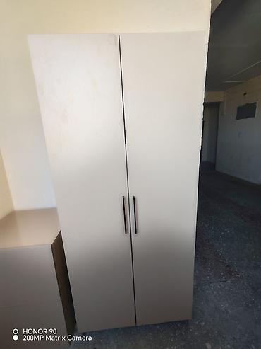 dolab ofis: İki qapılı geyim dolabı - Material: laminat/LDSP lövhələr, hamar mat — 3