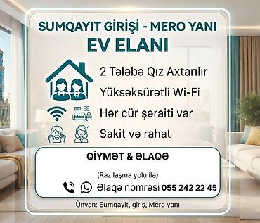 sabit rehman kucesi: Sumqayıt girişi, Mero yanı – evə həmyaşayan axtarışı. - 2 tələbə qız — 1