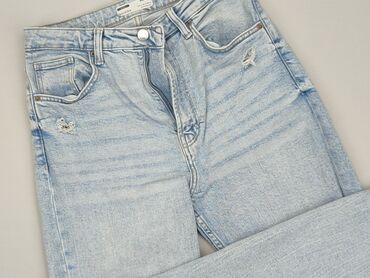 spodnie damskie jeans prosta nogawka: Джинси, Bershka, M, стан - Хороший