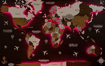 bar globus: Akcija Led mapa sveta 140X90 CM Istražite lepotu dekorativne mape — 2