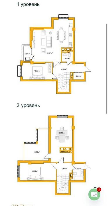 residence: 4 комнаты, 155 м², ул. Ахунбаева / Малдыбаева Элитка, 16 этаж, ПСО (под самоотделку) — 4