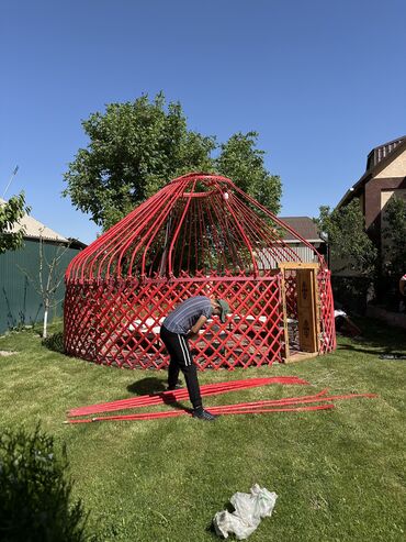 Аренда юрт: Аренда юрты, Каркас Деревянный, 75 баш, С полом, Самовар, Посуда — 17