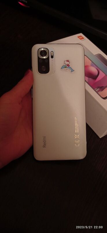 телефон меняю: Xiaomi Redmi Note 10S | 128 ГБ | цвет - Белый | С документами 
| Наушники, Зарядное устройство, Защитное стекло