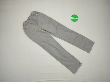 Spodnie: Spodnie, 12 lat, wzrost - 155 cm., wzór - Jednolity kolor, kolor - Szary