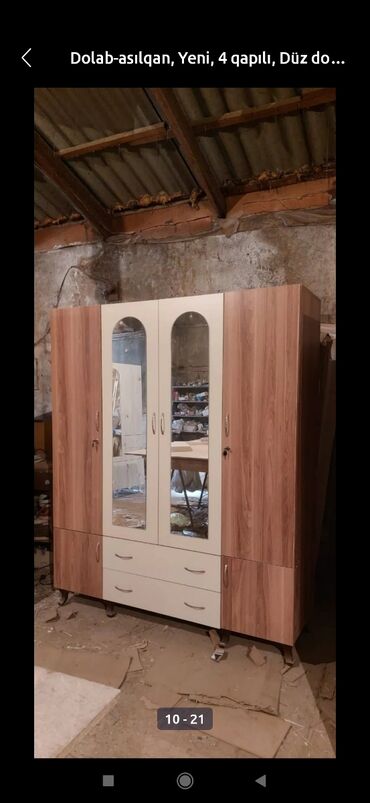 Dolablar: Yeni, Açılan, 4 qapılı Düz dolab, Qarderob, paltar dolabı, Azərbaycan — 17