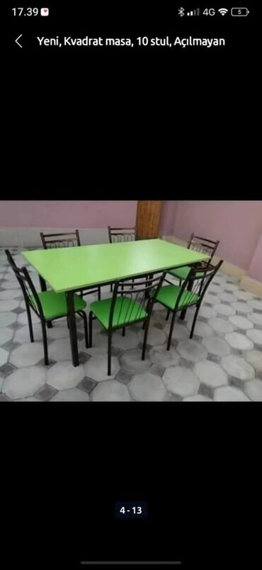 Masa və oturacaq dəstləri: Qonaq otağı üçün, Yeni, Transformer, Dördbucaq masa, 1 stul — 18